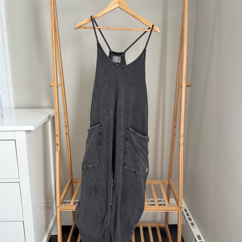 Women's Hotshot Onesie Washed Black Jumpsuit